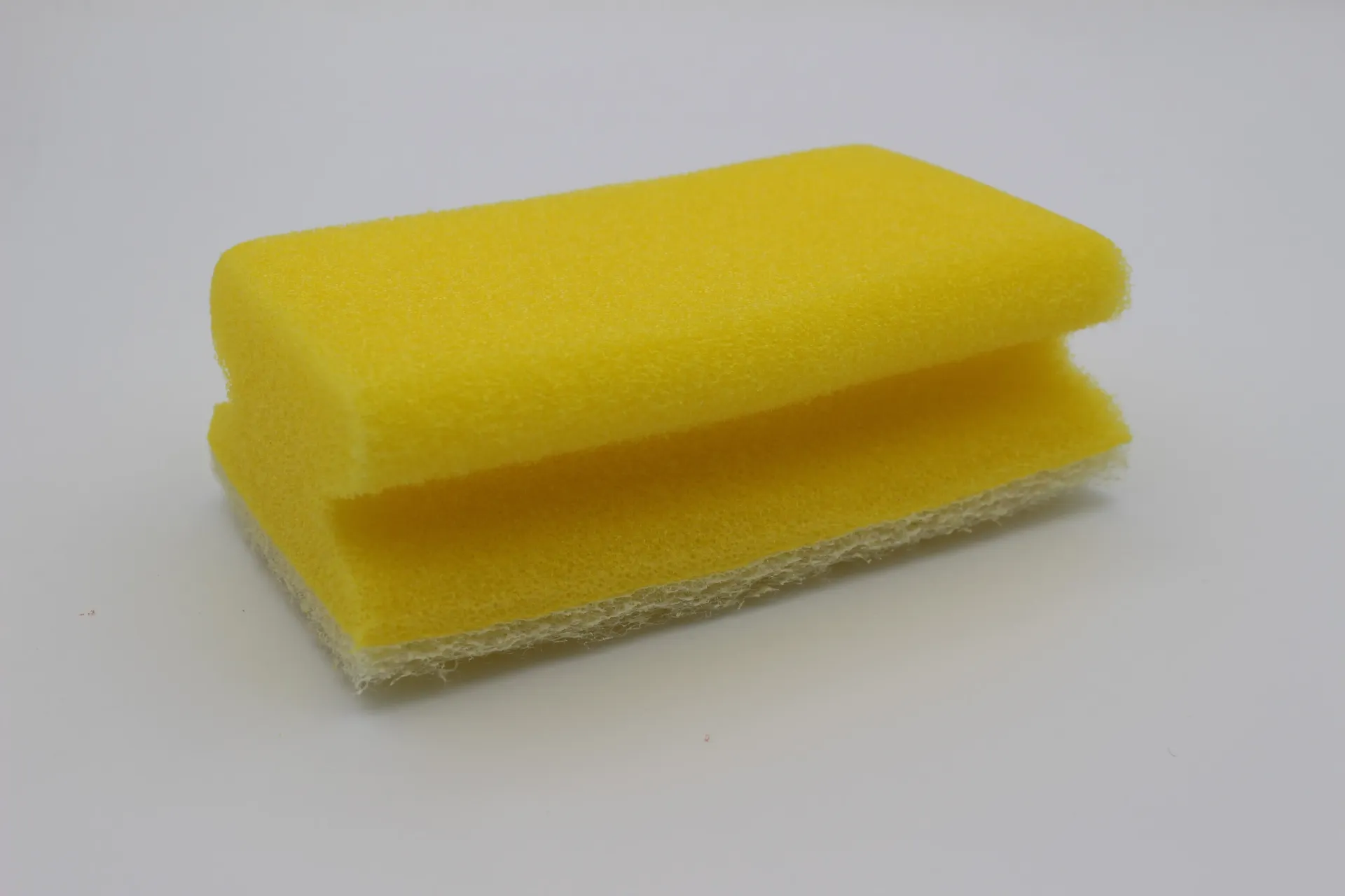 [50079] Schwamm Gelb mit Pad weiß 7 x 15 cm